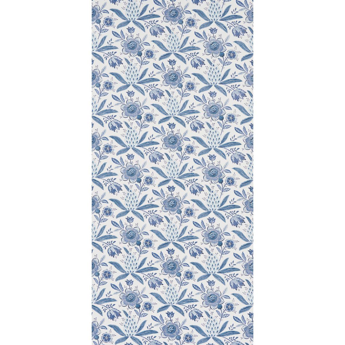 Schumacher Lafayette Botanical Cornflower Wallpaper