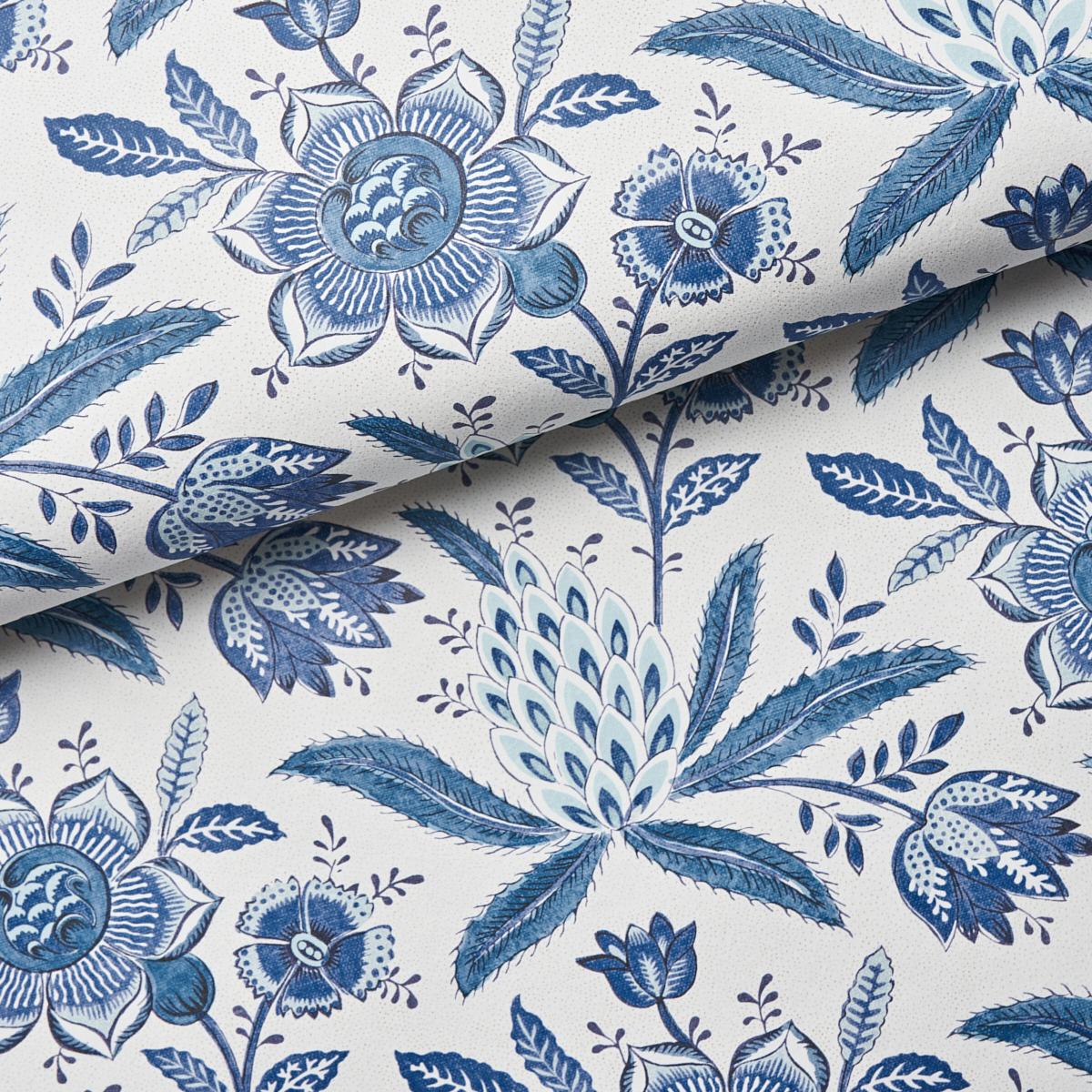 Schumacher Lafayette Botanical Cornflower Wallpaper