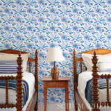Schumacher Lafayette Botanical Cornflower Wallpaper