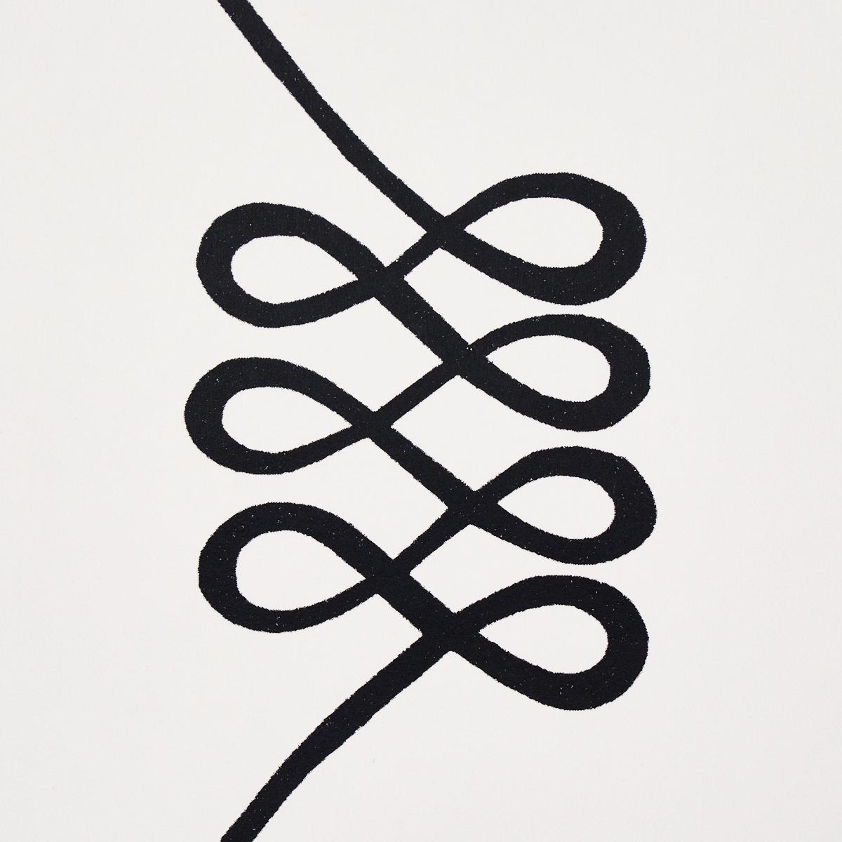 Schumacher Nicolette Black On Cream Wallpaper