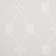 Schumacher Nicolette White On Grey Wallpaper