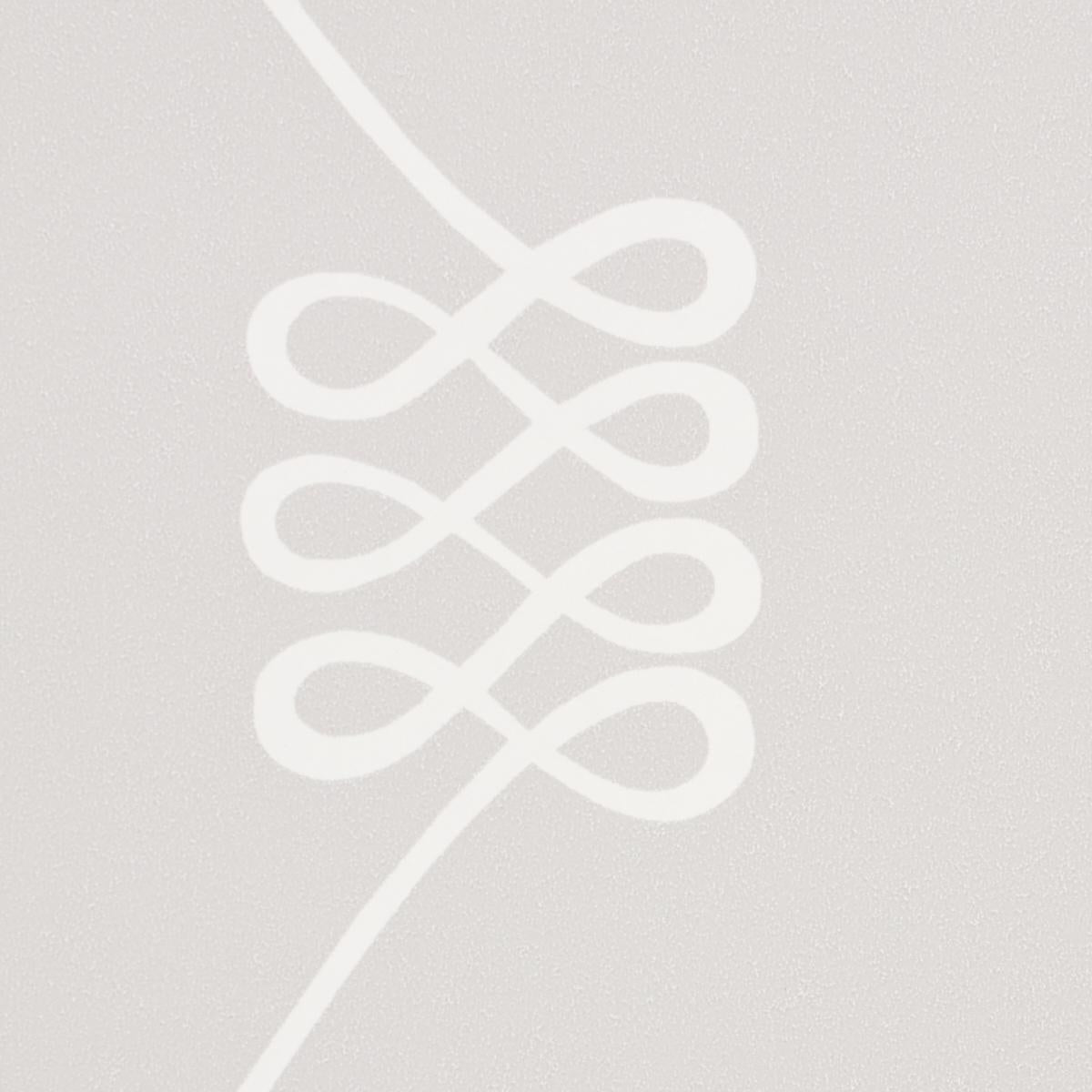 Schumacher Nicolette White On Grey Wallpaper