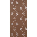 Schumacher Nicolette Silver On Brown Wallpaper
