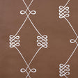 Schumacher Nicolette Silver On Brown Wallpaper