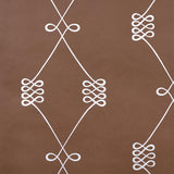 Schumacher Nicolette Silver On Brown Wallpaper