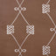 Schumacher Nicolette Silver On Brown Wallpaper