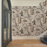 Schumacher Botanico Metallic Platinum Wallpaper