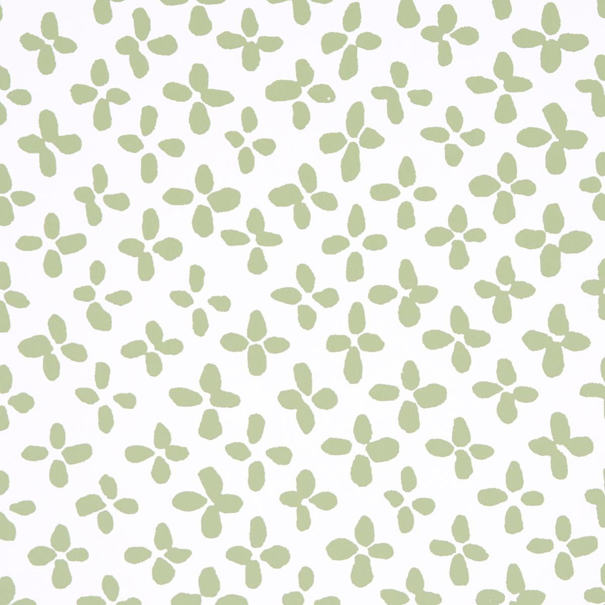 Schumacher Emerson Green On Ivory Wallpaper
