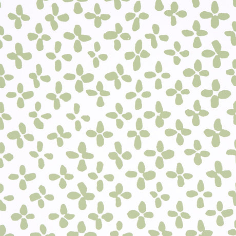 Schumacher Emerson Green On Ivory Wallpaper