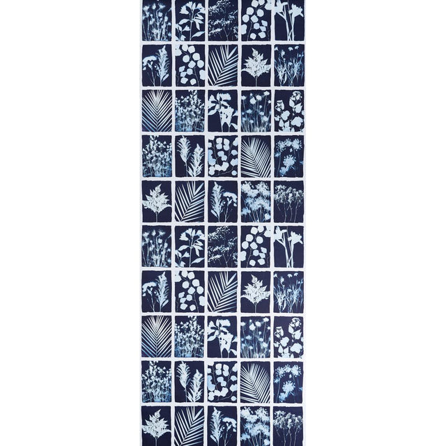 Schumacher Cyanotype Panel Indigo Wallpaper