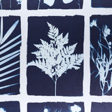 Schumacher Cyanotype Panel Indigo Wallpaper