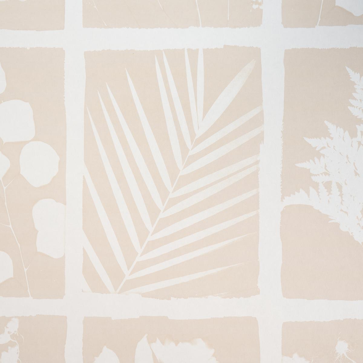 Schumacher Cyanotype Panel Natural Wallpaper