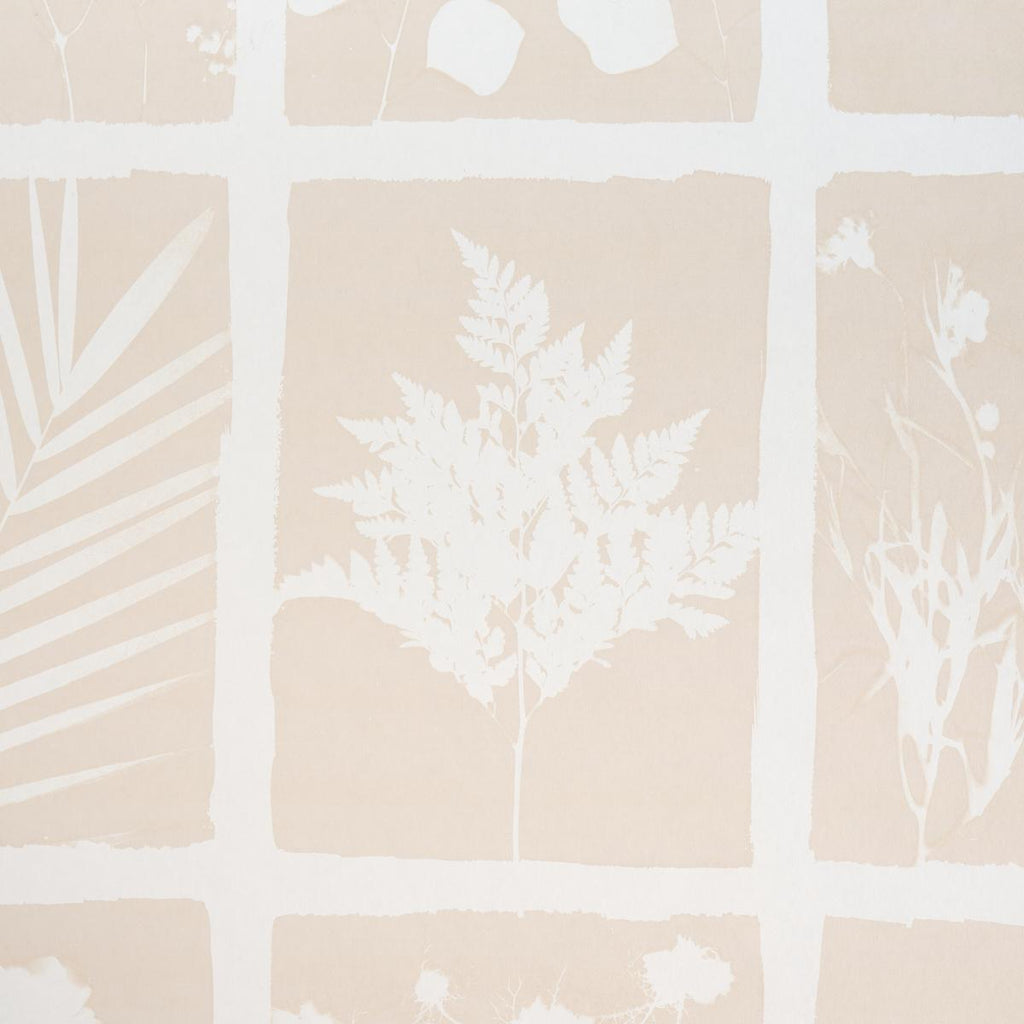 Schumacher Cyanotype Panel Natural Wallpaper