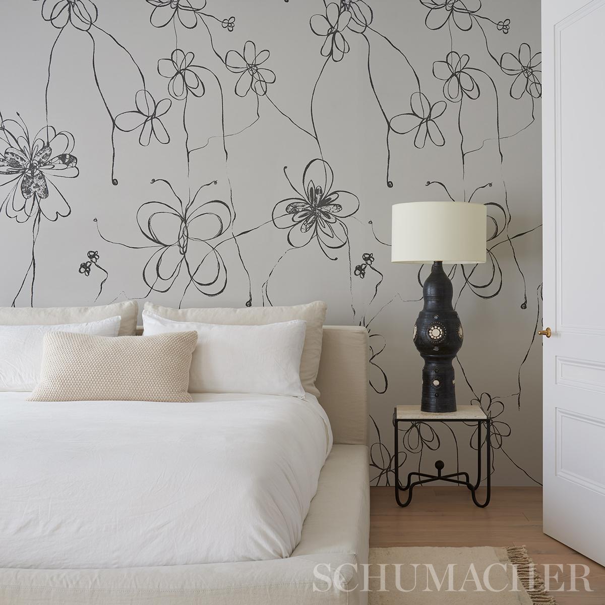Schumacher Come Back As A Flower Soft Black Wallpaper