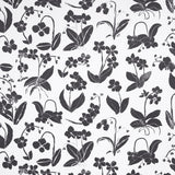 Schumacher Orchids Have Dreams Soft Black Wallpaper