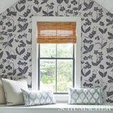 Schumacher Orchids Have Dreams Soft Black Wallpaper