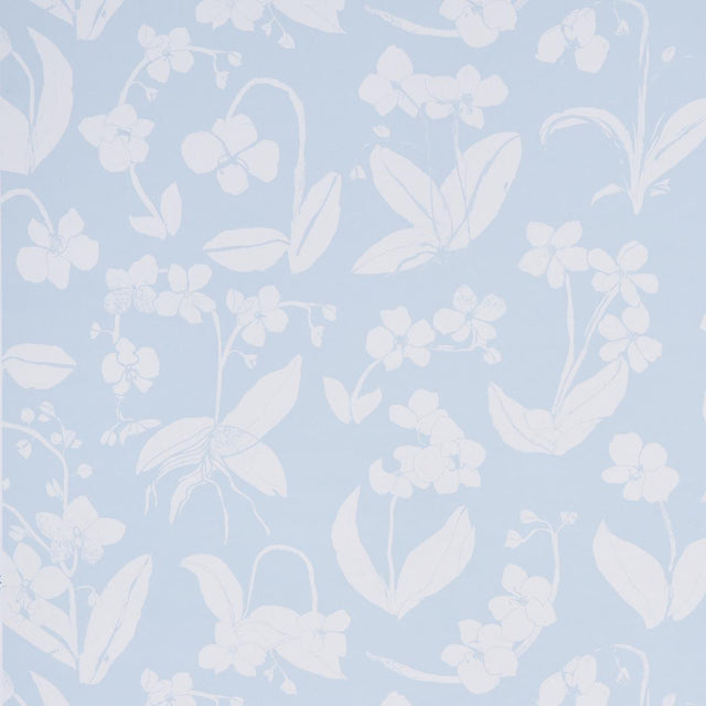 Schumacher Orchids Have Dreams Sky Wallpaper