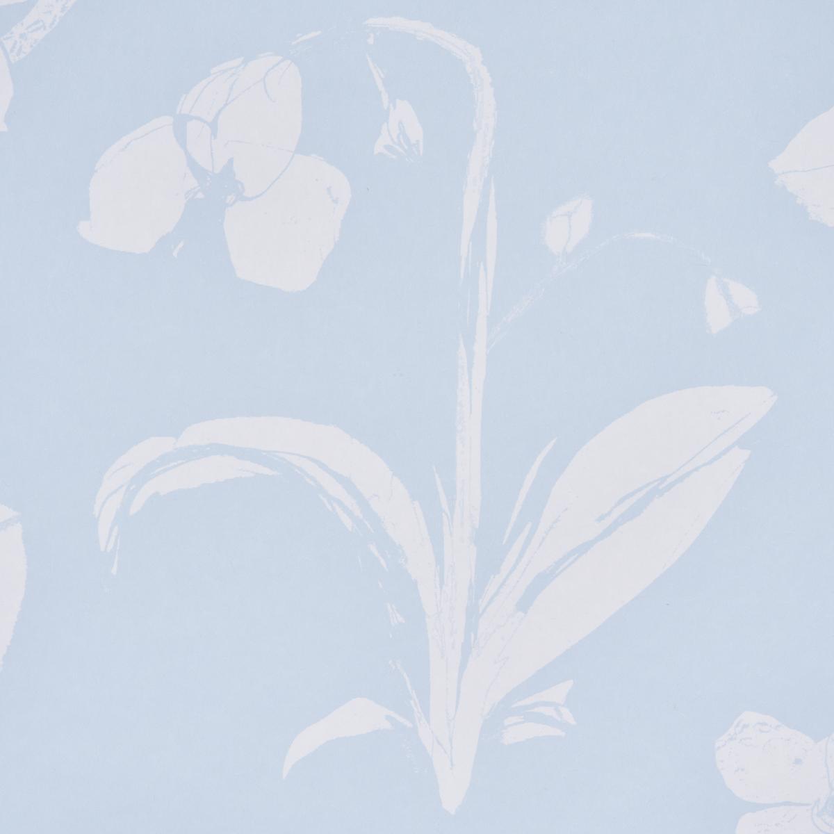 Schumacher Orchids Have Dreams Sky Wallpaper