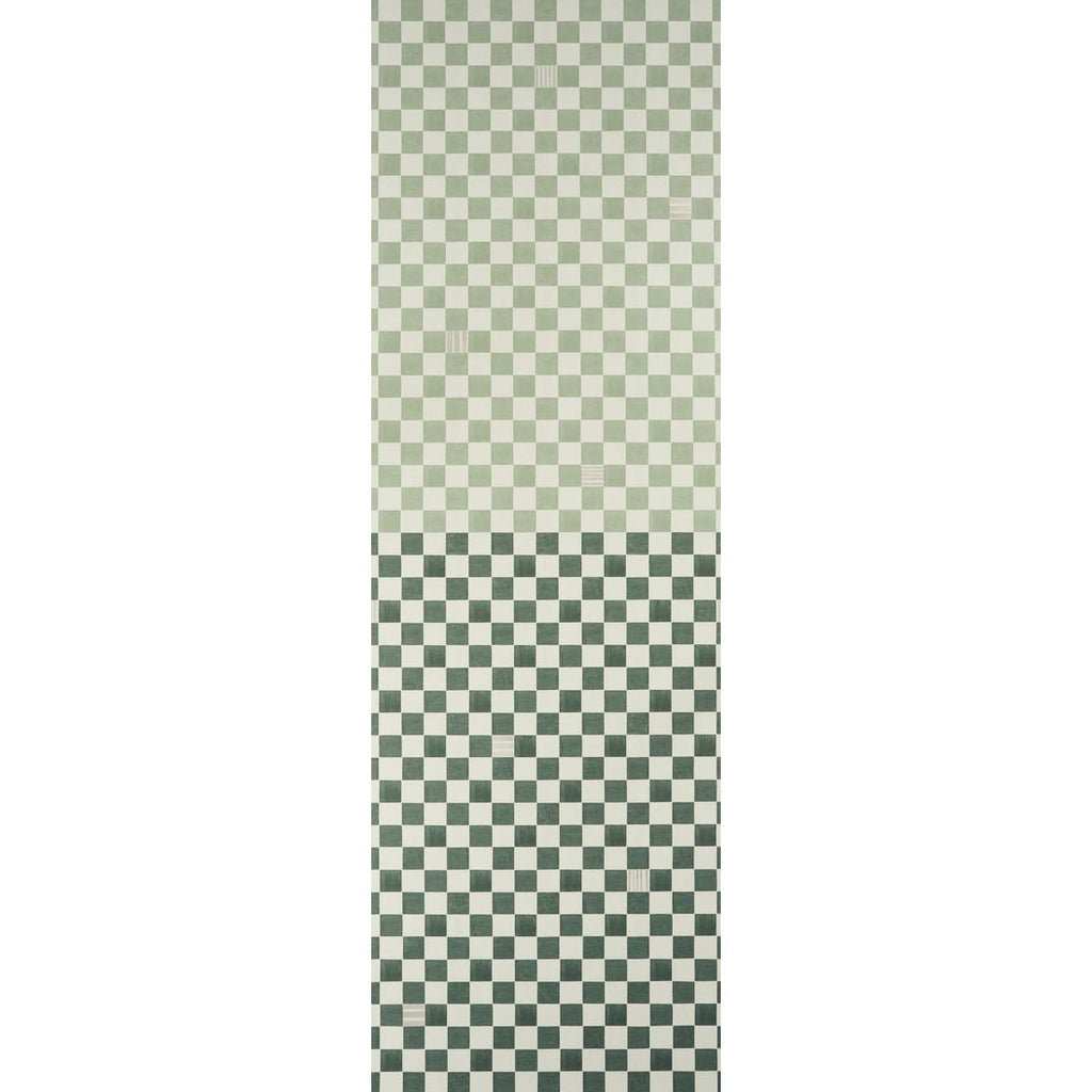 Schumacher Gambit Panel Sage & Deep Green Wallpaper