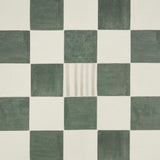 Schumacher Backdrop X Schumacher Gambit Panel Sage & Deep Green Wallpaper