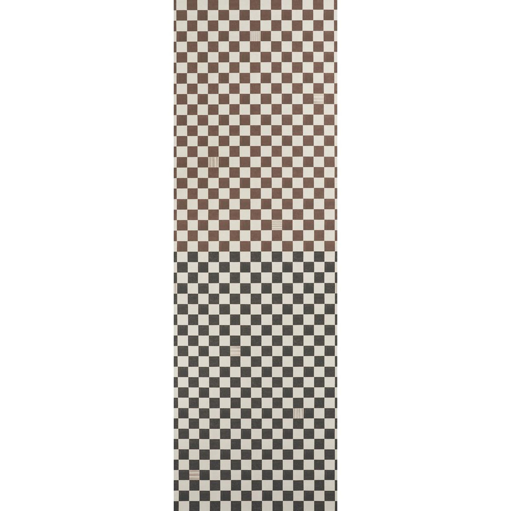 Schumacher Gambit Panel Cocoa & Charcoal Wallpaper
