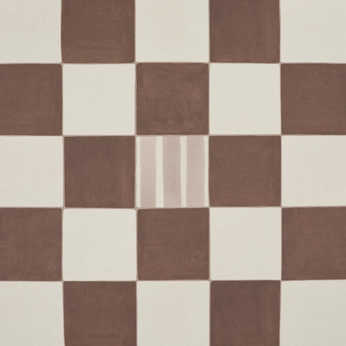 Schumacher Backdrop X Schumacher Gambit Panel Cocoa & Charcoal Wallpaper