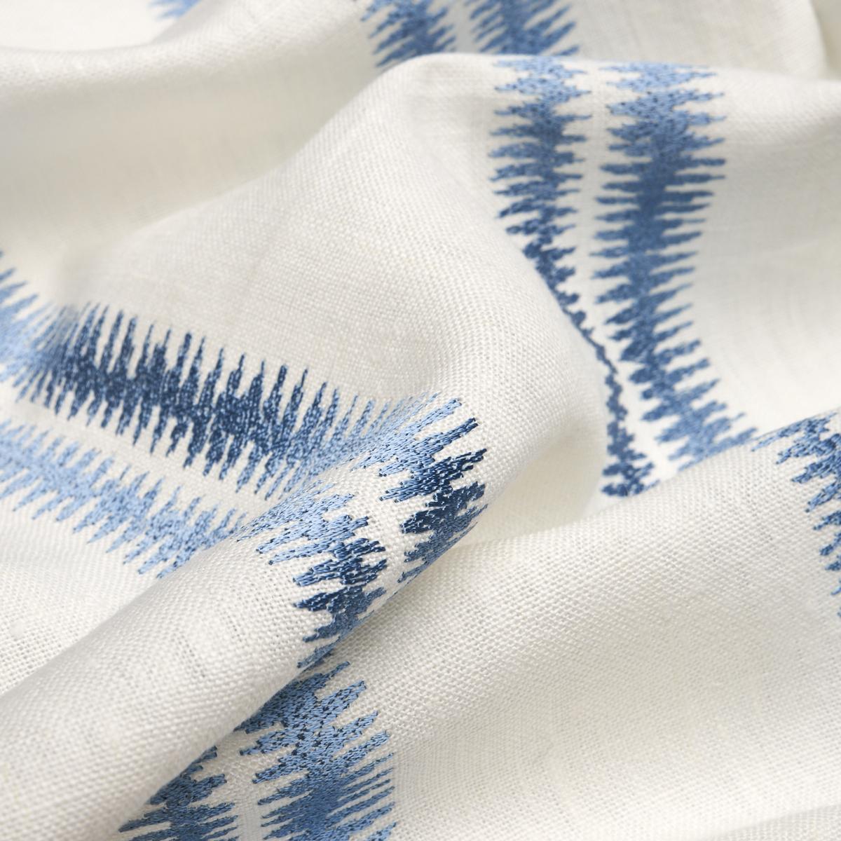 Schumacher Paloma Embroidery Chambray Fabric