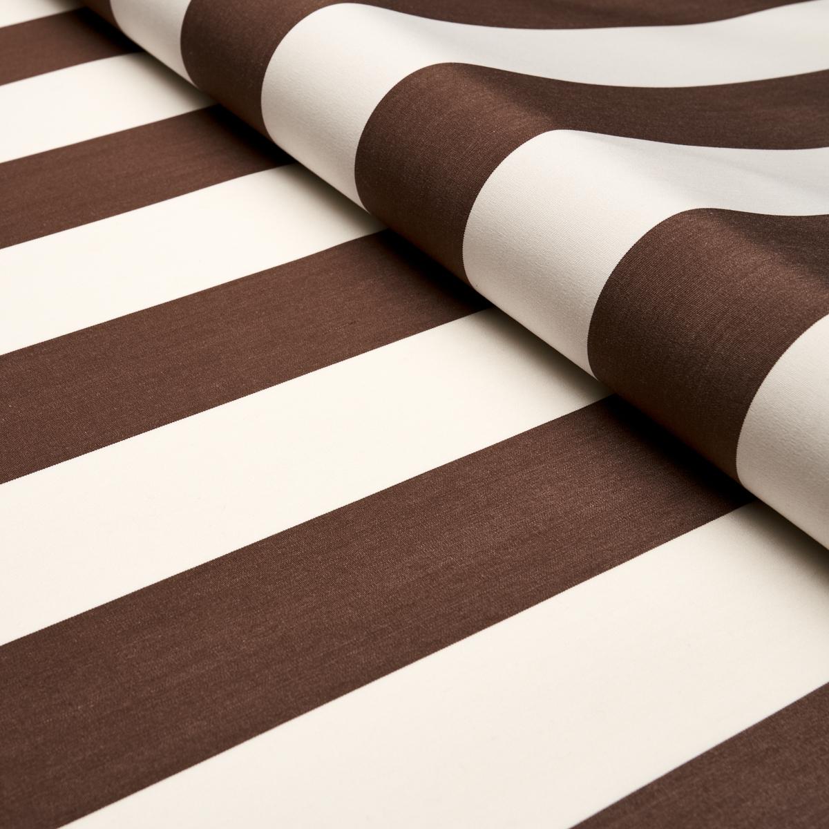Schumacher James Stripe Brown Fabric