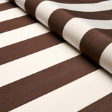Schumacher James Stripe Brown Fabric