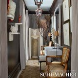 Schumacher James Stripe Brown Fabric