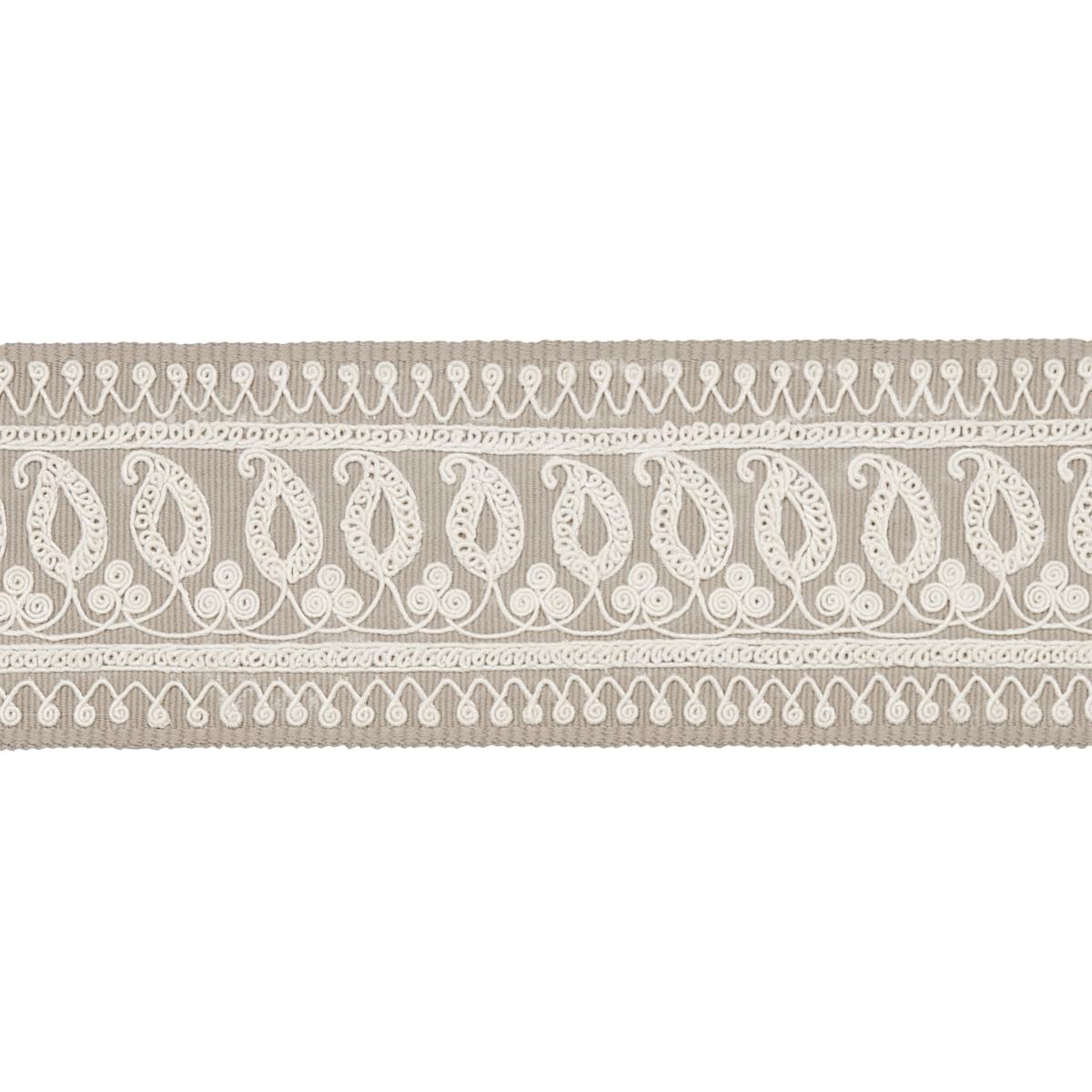 Schumacher Paisley Embroidered Tape Sand Trim