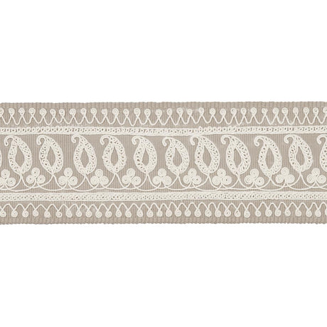 Schumacher Paisley Embroidered Tape Sand Trim