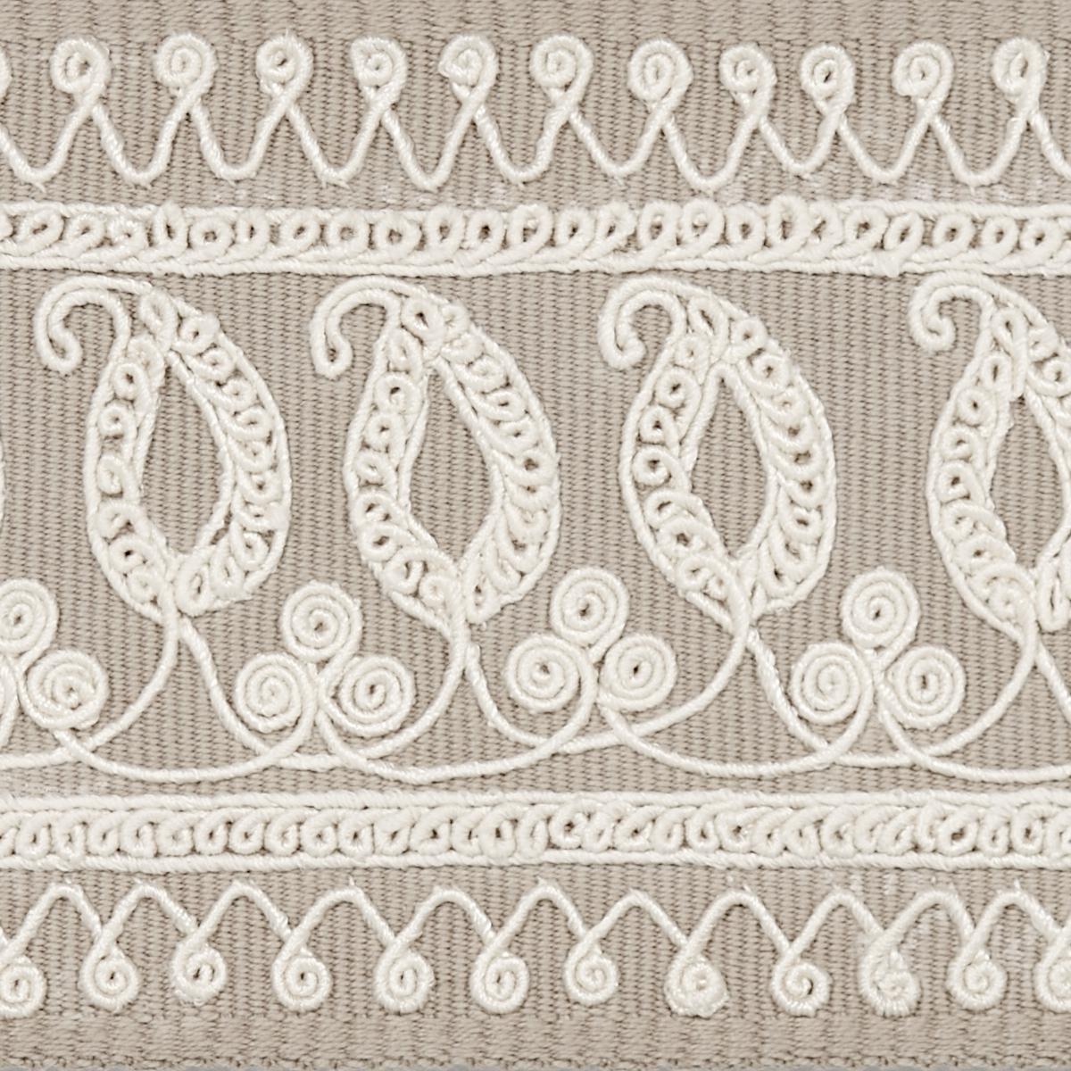Schumacher Paisley Embroidered Tape Sand Trim