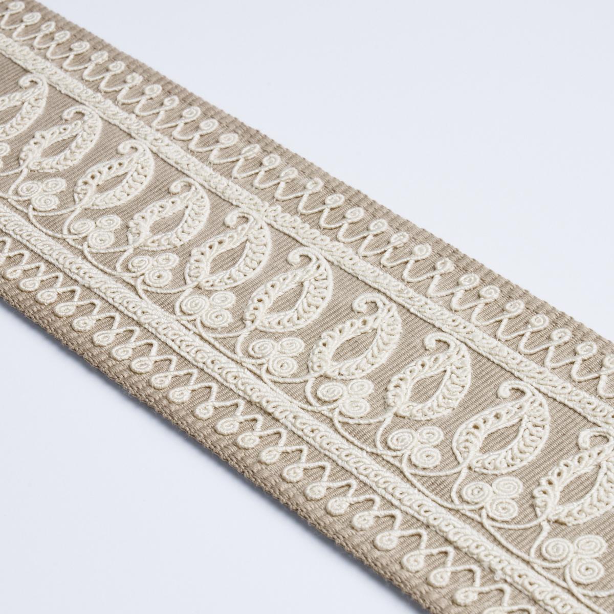 Schumacher Paisley Embroidered Tape Sand Trim