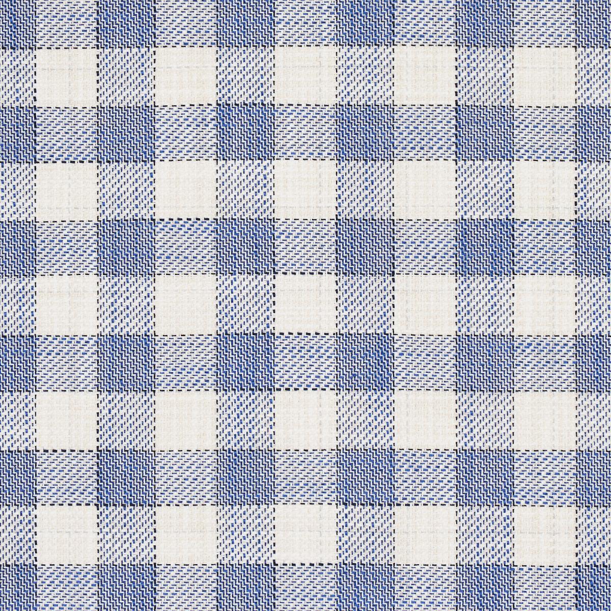 Schumacher Martina Plaid Indoor/Outdoor Navy Fabric