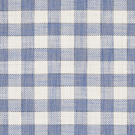Schumacher Martina Plaid Indoor/Outdoor Navy Fabric