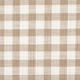 Schumacher Martina Plaid Indoor/Outdoor Natural Fabric