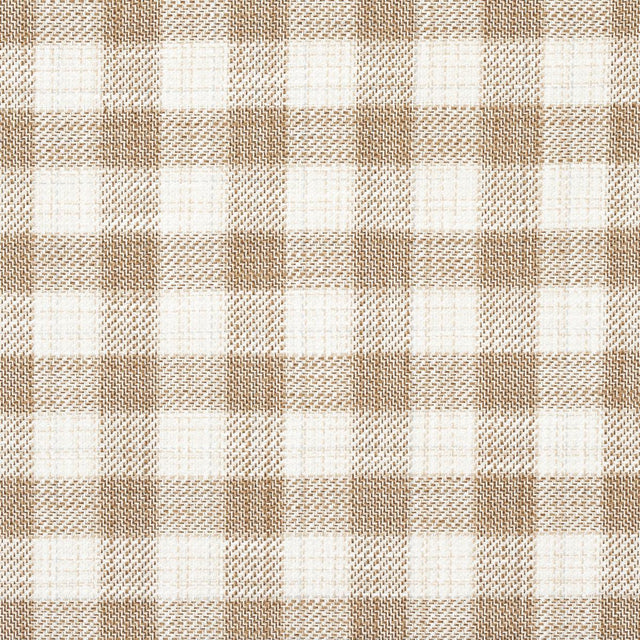 Schumacher Martina Plaid Indoor/Outdoor Natural Fabric
