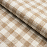 Schumacher Martina Plaid Indoor/Outdoor Natural Fabric