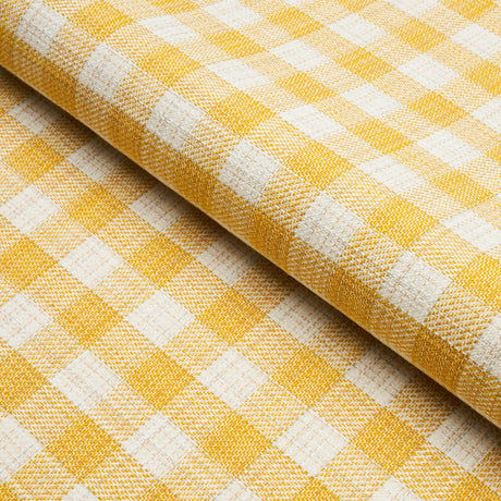 Schumacher Martina Plaid Indoor/Outdoor Yellow Fabric