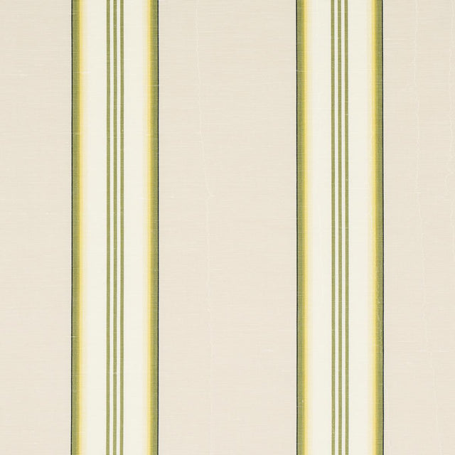 Schumacher Randolph Stripe Moir Magnolia Fabric