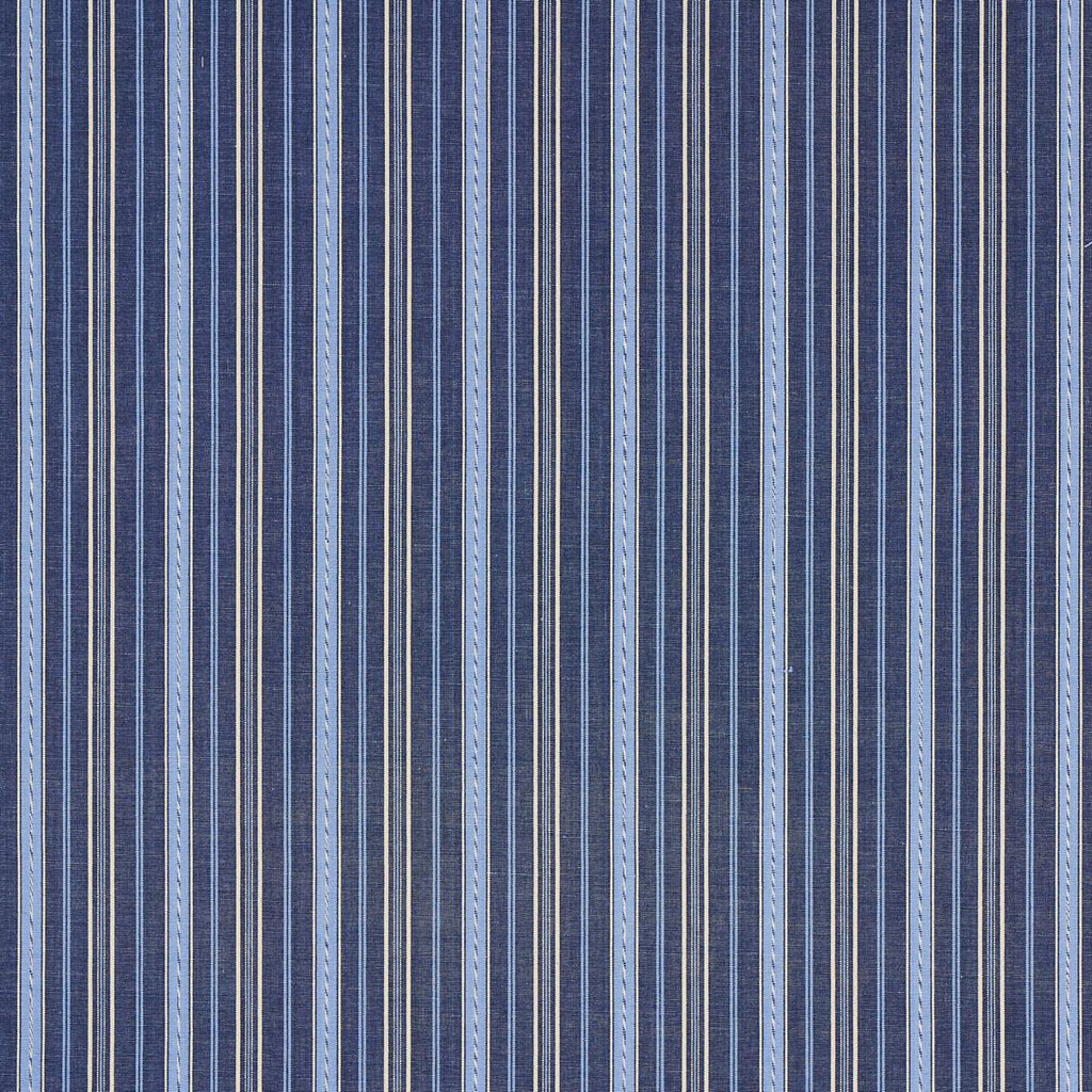 Schumacher Lightfoot Stripe Delft Fabric