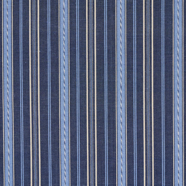 Schumacher Lightfoot Stripe Delft Fabric