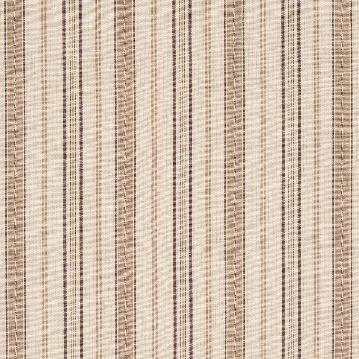 Schumacher Lightfoot Stripe Coffee Fabric