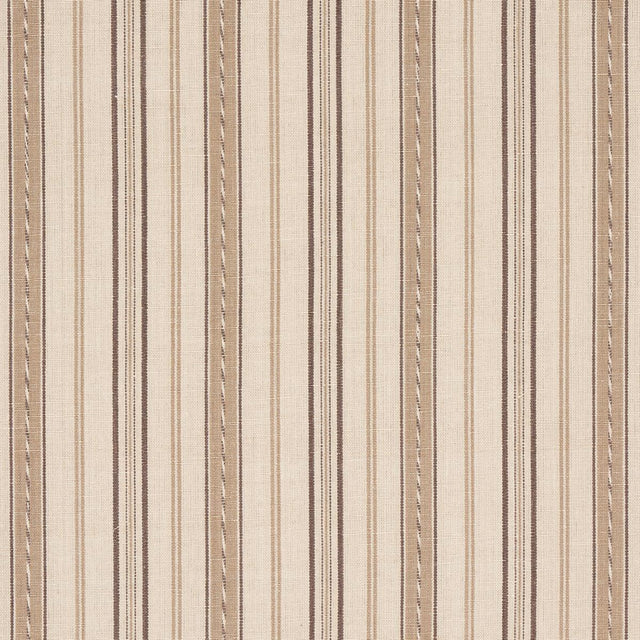 Schumacher Lightfoot Stripe Coffee Fabric