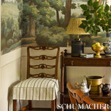 Schumacher Lightfoot Stripe Moss Fabric