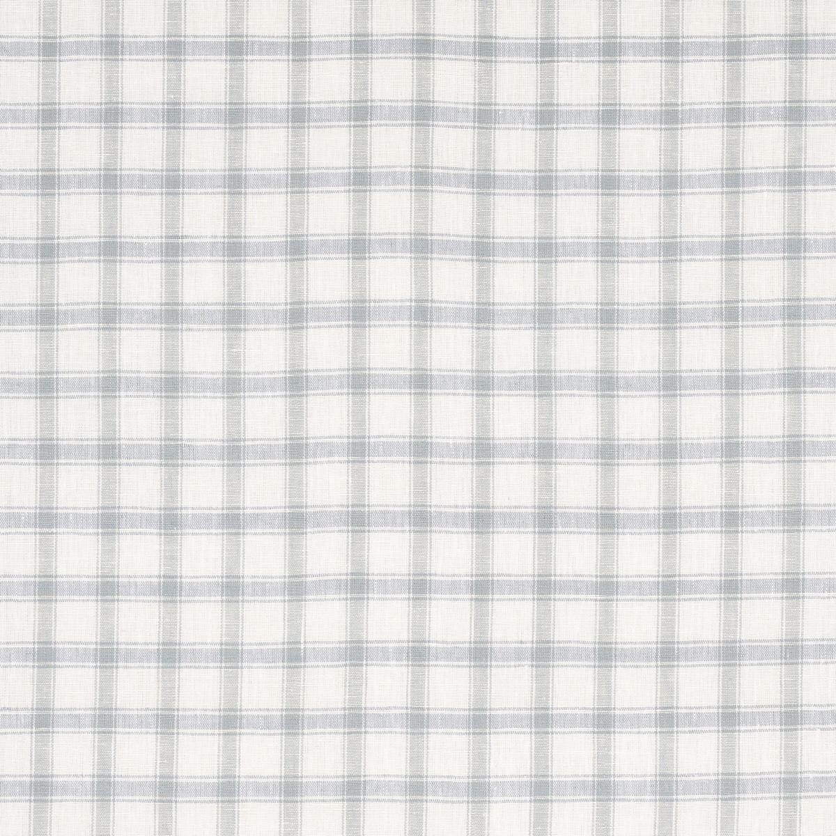 Schumacher Crawford Linen Check Jasper Blue Fabric