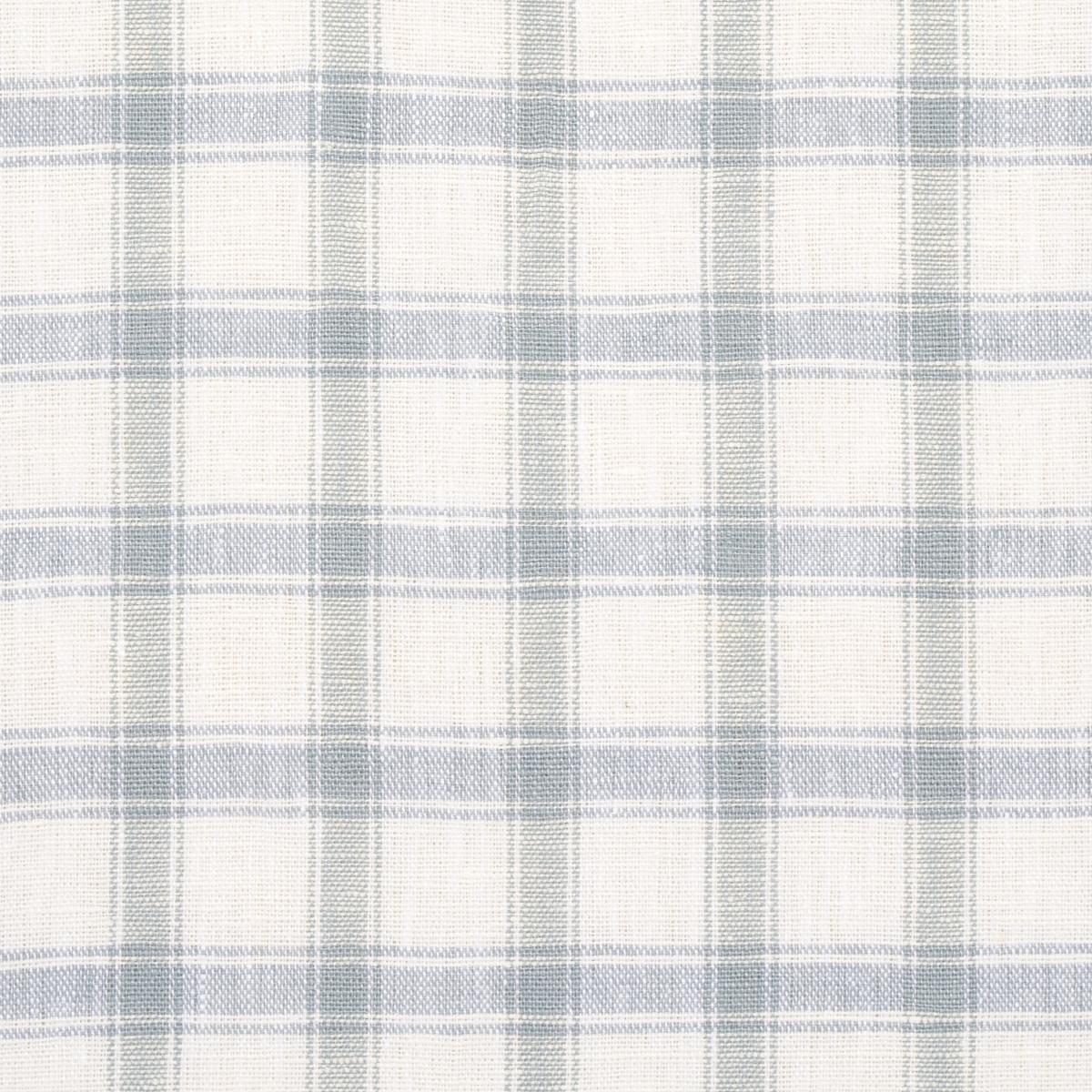 Schumacher Crawford Linen Check Jasper Blue Fabric