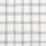 Schumacher Crawford Linen Check Jasper Blue Fabric