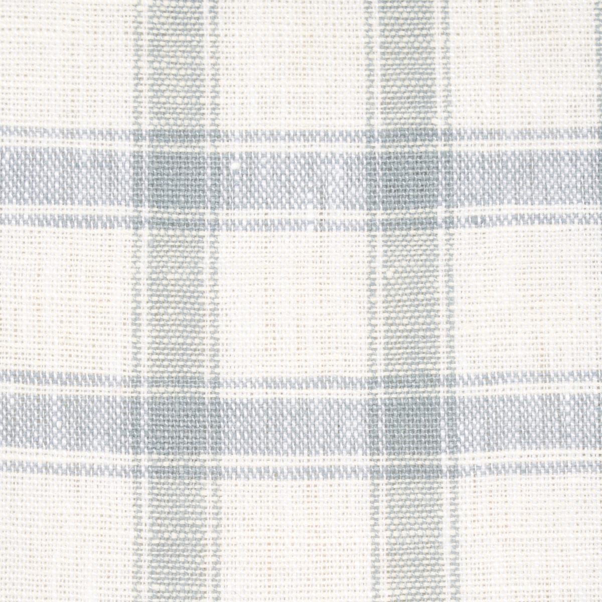 Schumacher Crawford Linen Check Jasper Blue Fabric